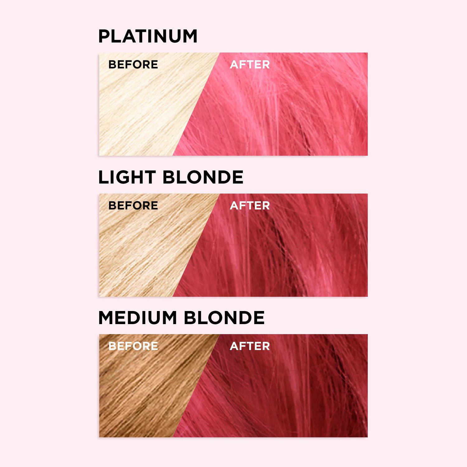 Semi-permanent Bold Pink hair dye