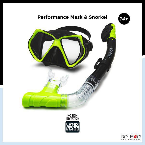 Dolfino Pro Gemini Adult Mask and Snorkel Combo - Yellow - Walmart.ca