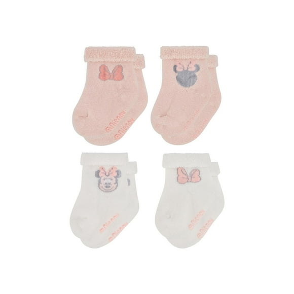 Disney Minnie Mouse bébé Filles paquet de 4 chaussettes grandeur 0-6m