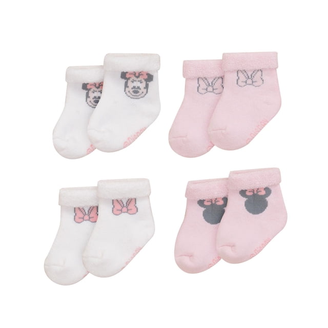 Disney Minnie Mouse Baby Girl Sock 4-pack