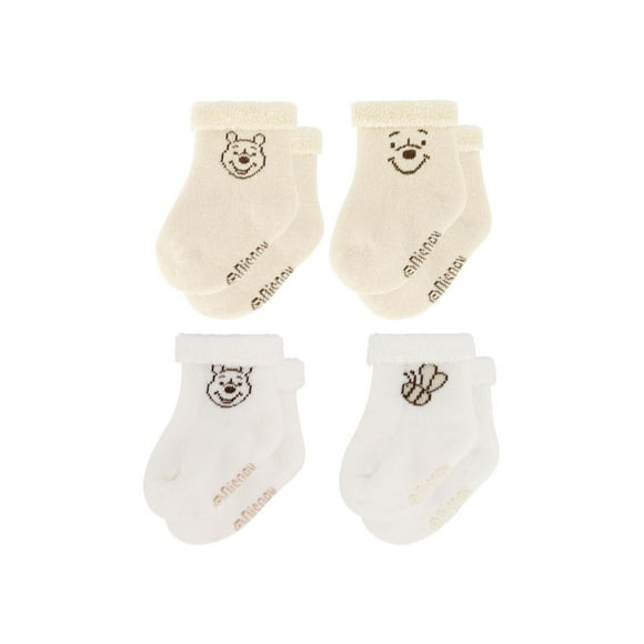 Disney Winnie L'ourson bébé  Garçons paquet de 4 chaussettes grandeur 0-6m