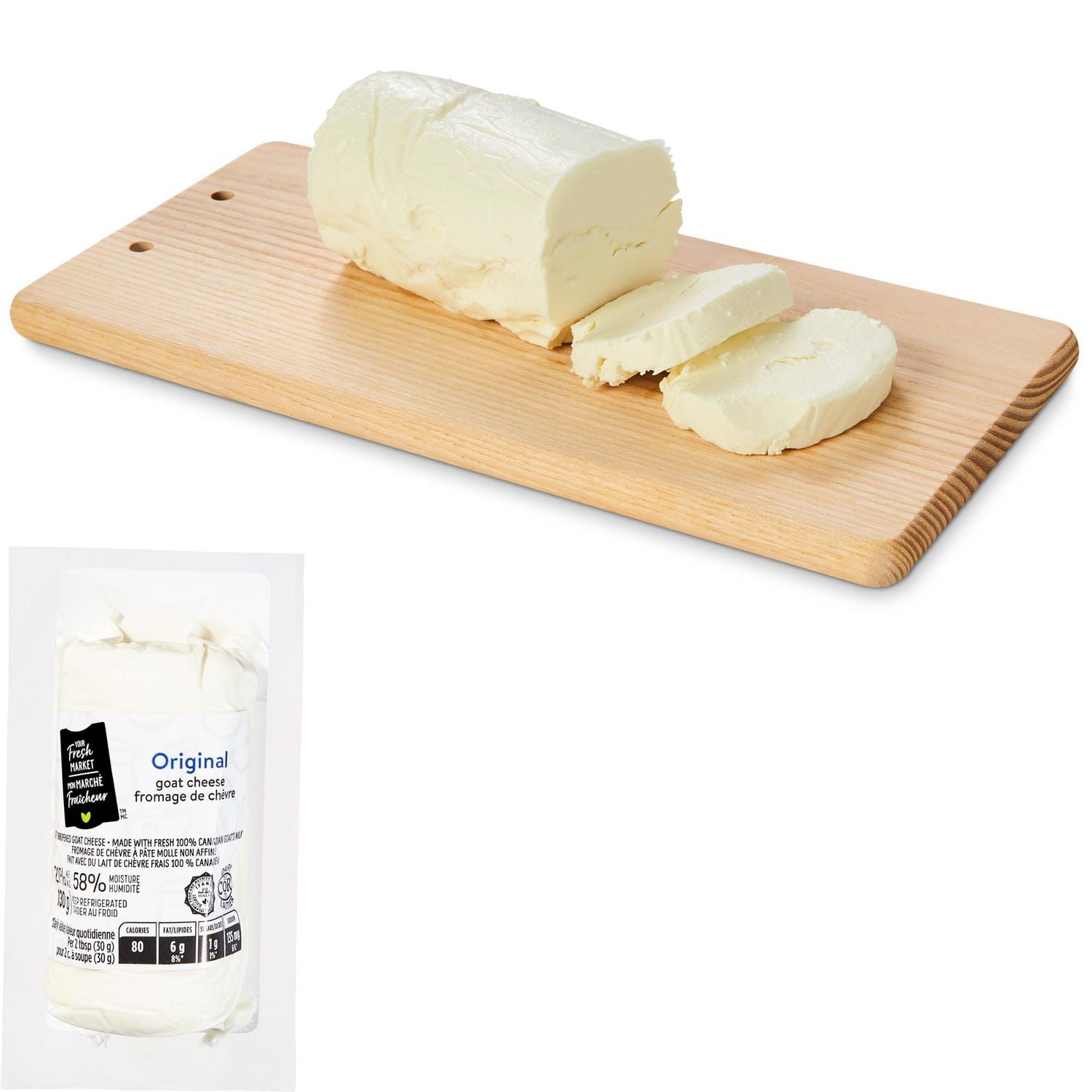 Fromage de chèvre original Mon marché fraîcheur 130g