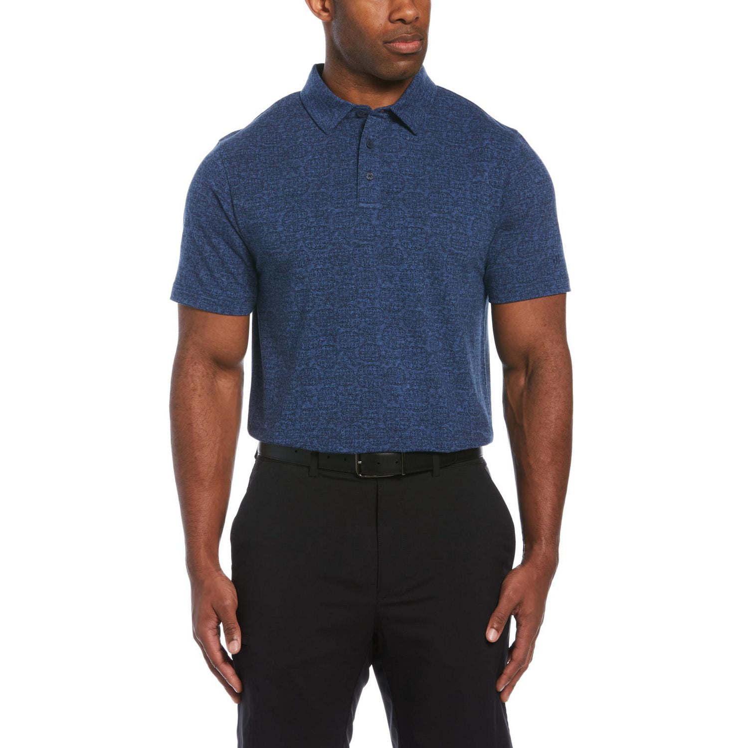 Ben Hogan Men's Mini Geo Print Golf Polo Shirt