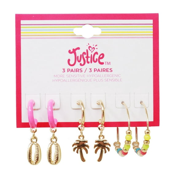 Paquet de Boucles d'oreilles Justice