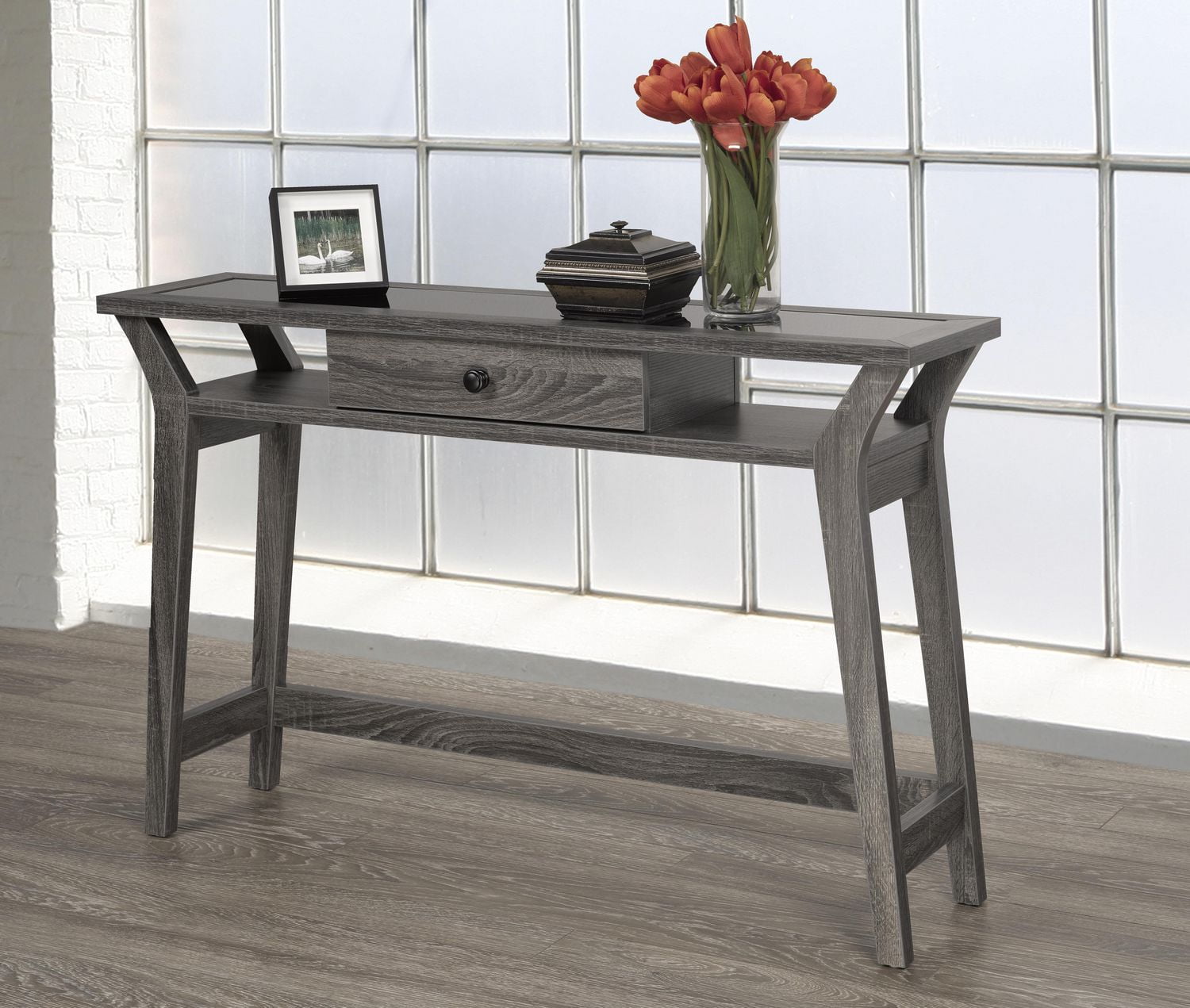 Console Table with Storage, Grey Walmart Canada