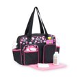 thumbnail image 2 of Baby Zebra Duffle Diaper Bag Black/Pink, 2 of 3