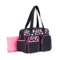 thumbnail image 1 of Baby Zebra Duffle Diaper Bag Black/Pink, 1 of 3