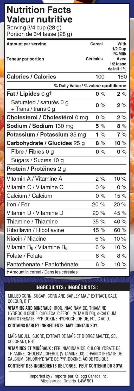 Frosted Flakes Nutrition Facts Canada – Blog Dandk