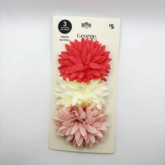 George flower Clips 3 pcs