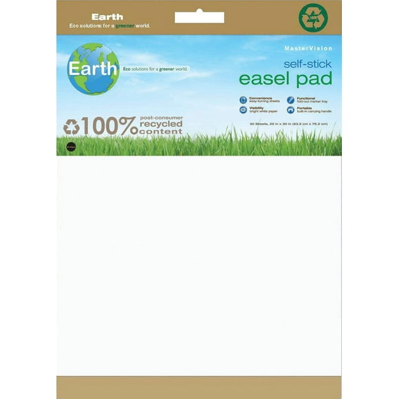 Mastervision Earth Recycled Self-Stick Ease Pads, 2 Pack