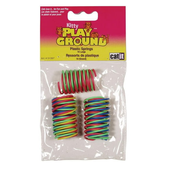 Catit Kitty Playground Cat Toy - Mega Silly Plastic Springs, 10 pieces