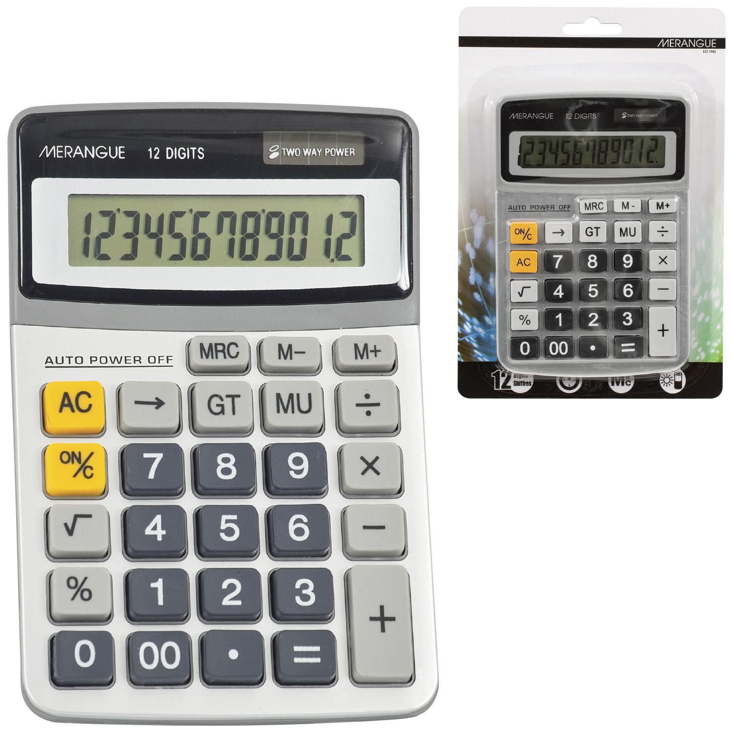 12 Digit Desktop Calculator, Gray, 2 Pack Walmart Canada