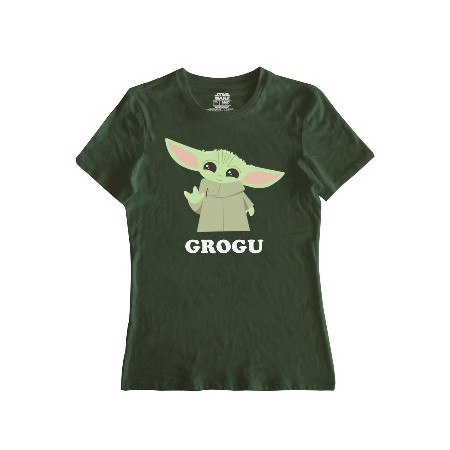 T-shirt à manches courtes Star Wars The Mandalorian Waving Grogu pour femme