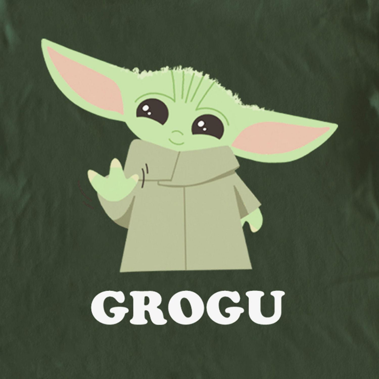 T-shirt à manches courtes Star Wars The Mandalorian Waving Grogu pour femme