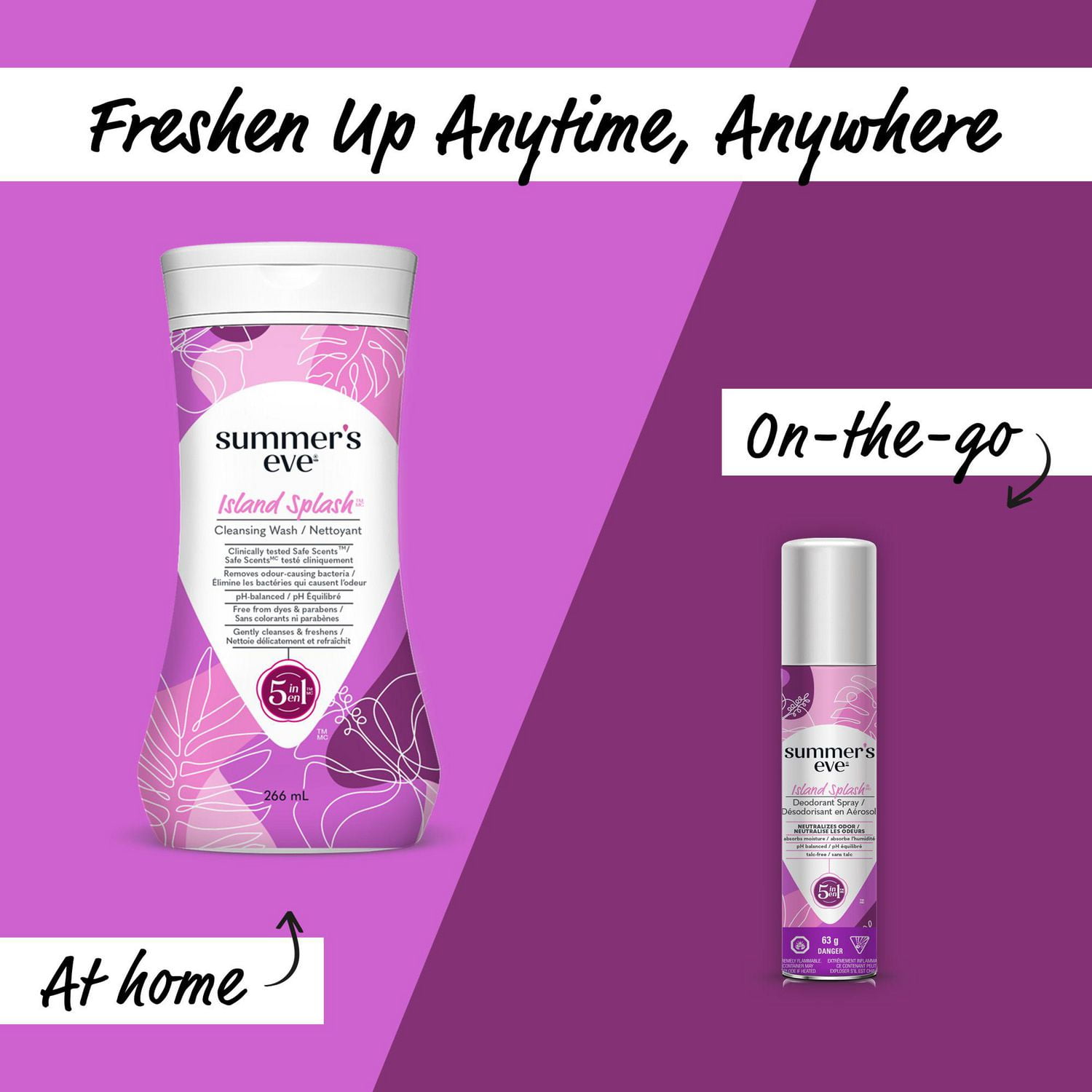 Summer's Eve Island Splash Désodorisant en Aérosol 63g