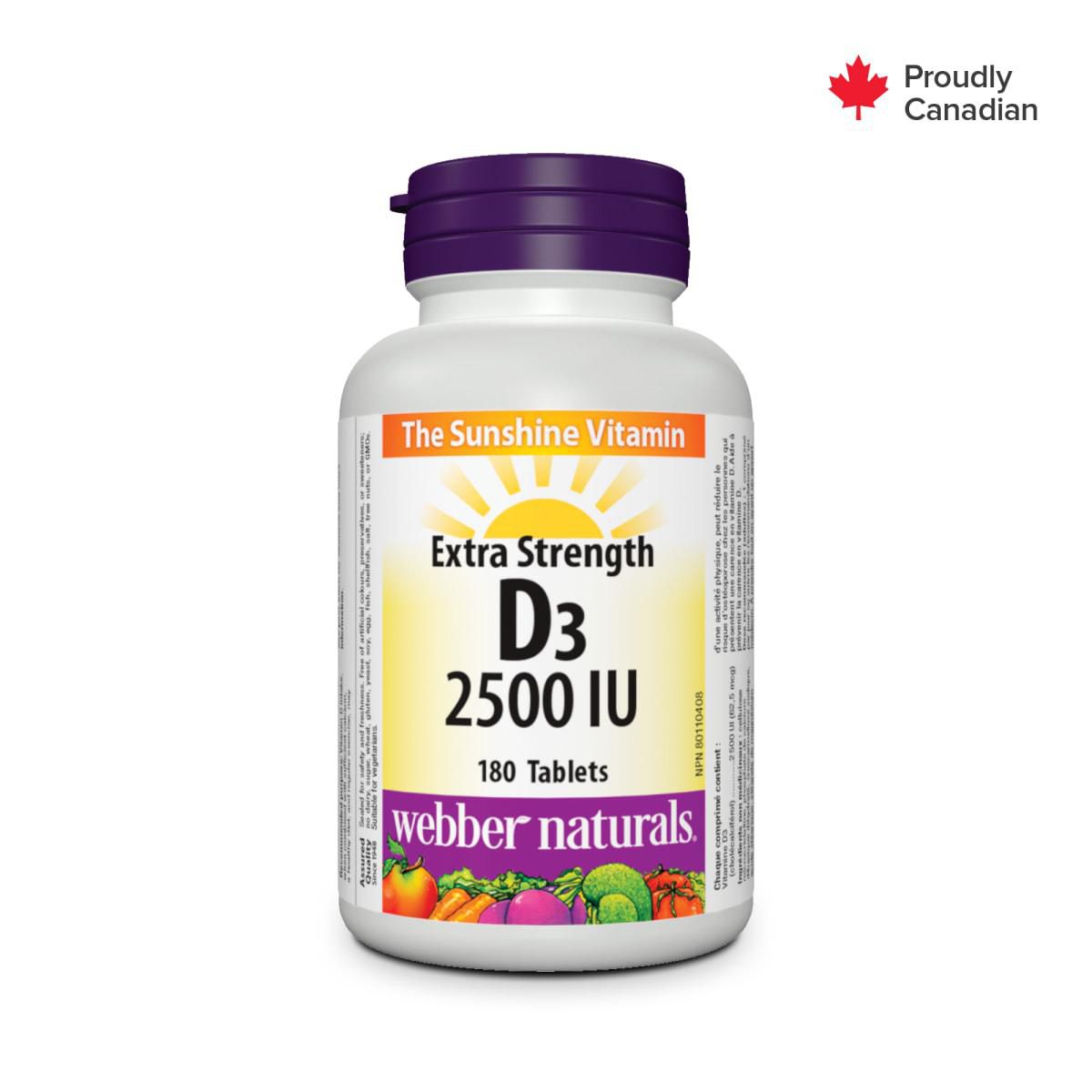 Webber Naturals Extra Strength D3 2,500 IU