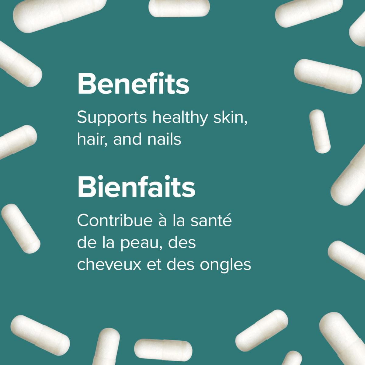 Biotine Extra-fort 10 000 mcg 120 capsules végétariennes