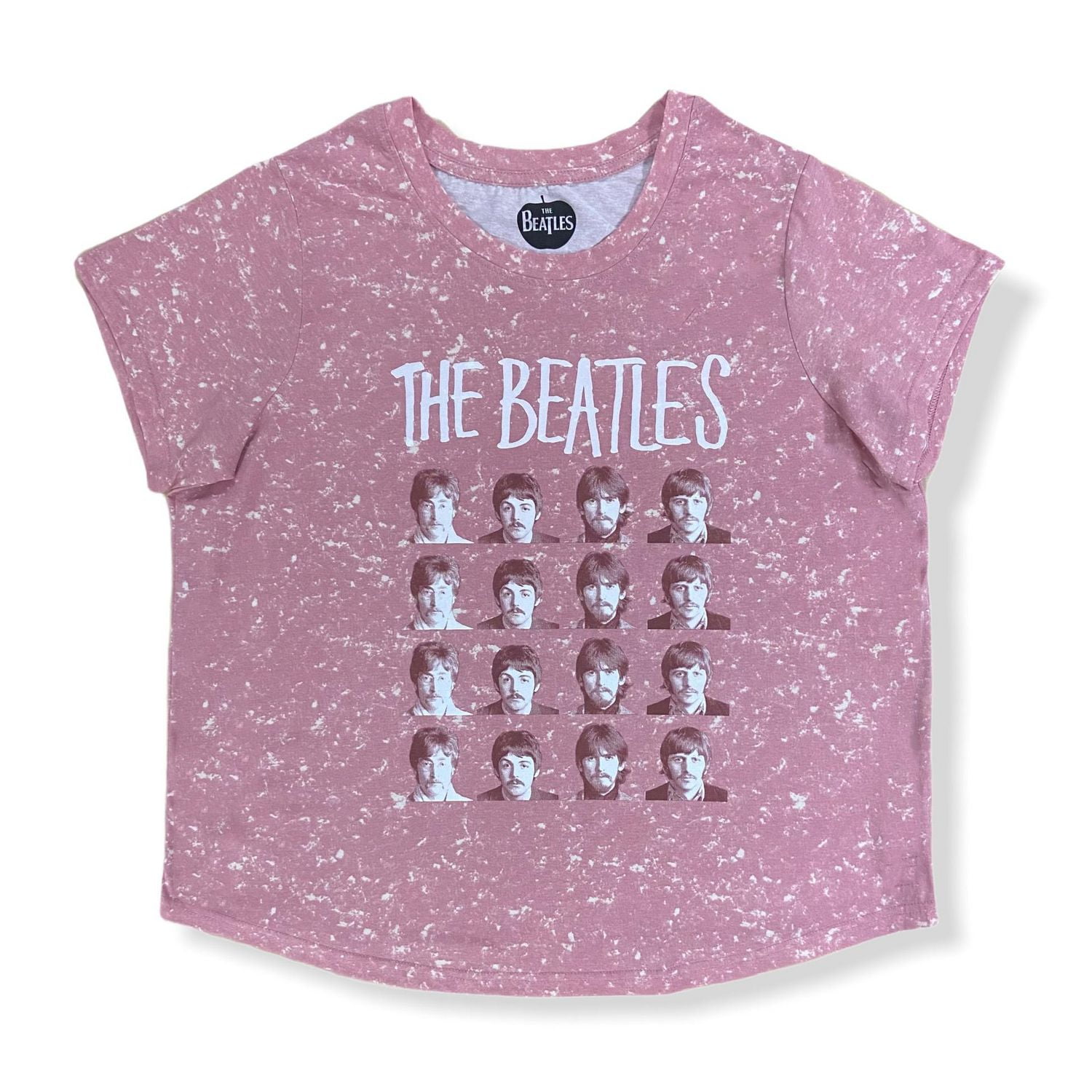 The Beatles T-Shirt à manches courtes et ourlet arrondi taille plus pour femme