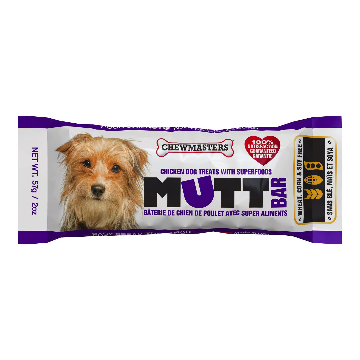 Chewmasters Mutt Bar 57g Dog Treat - Walmart.ca