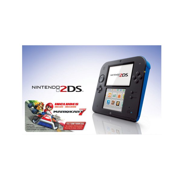 Console à main 2DS de Nintendo avec Mario Kart 7, bleue
