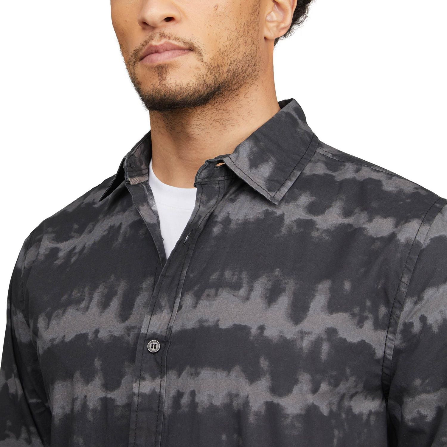 Chemise MEXX en coton extensible tie dye pour hommes