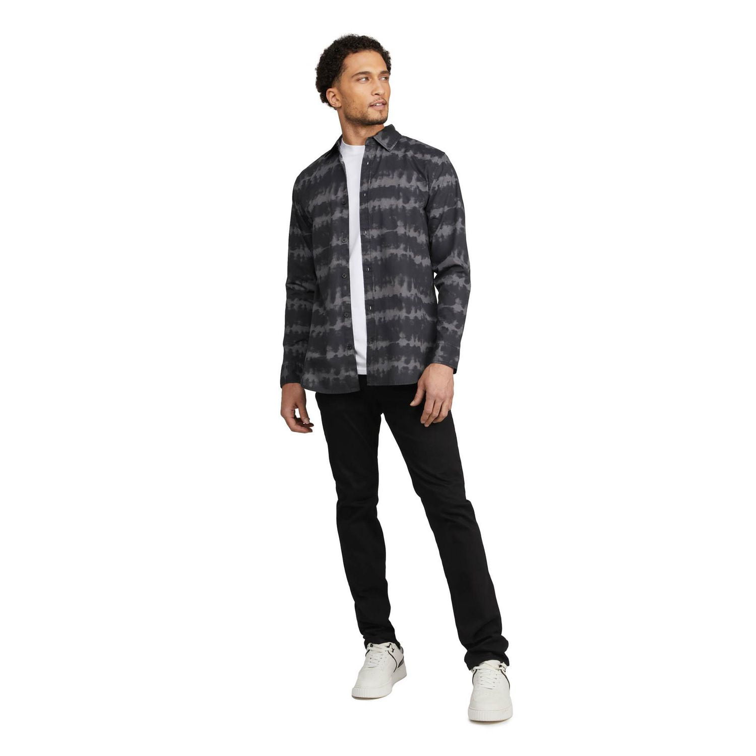 Chemise MEXX en coton extensible tie dye pour hommes