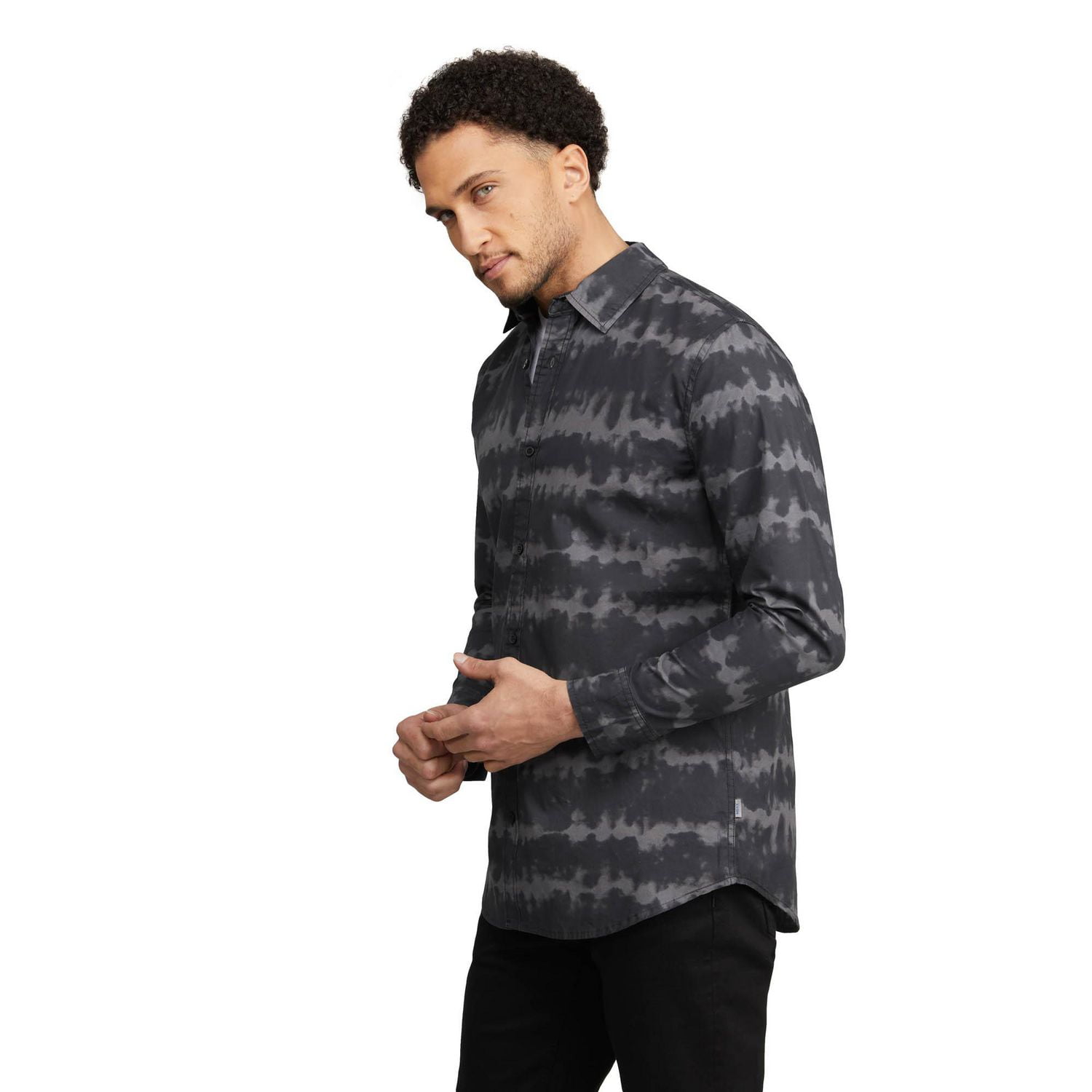 Chemise MEXX en coton extensible tie dye pour hommes