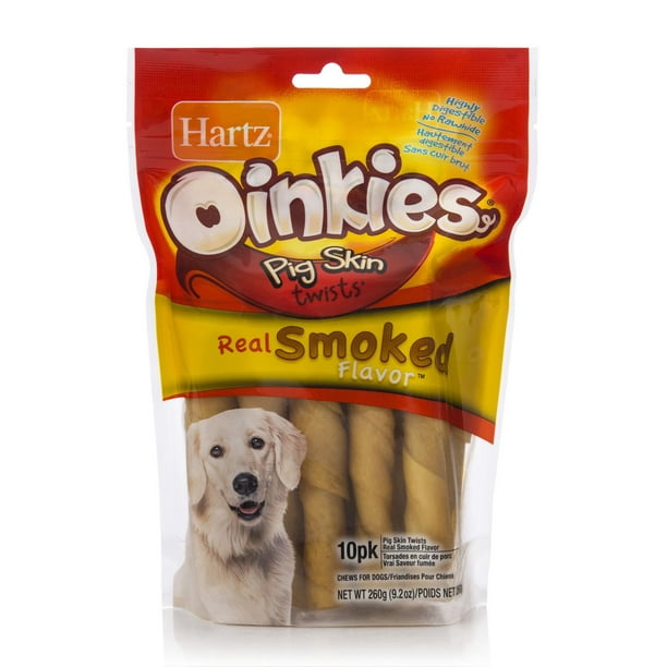 Hartz Oinkies Real Smoked Flavour Pigskin Twists Dog Treats Walmart.ca
