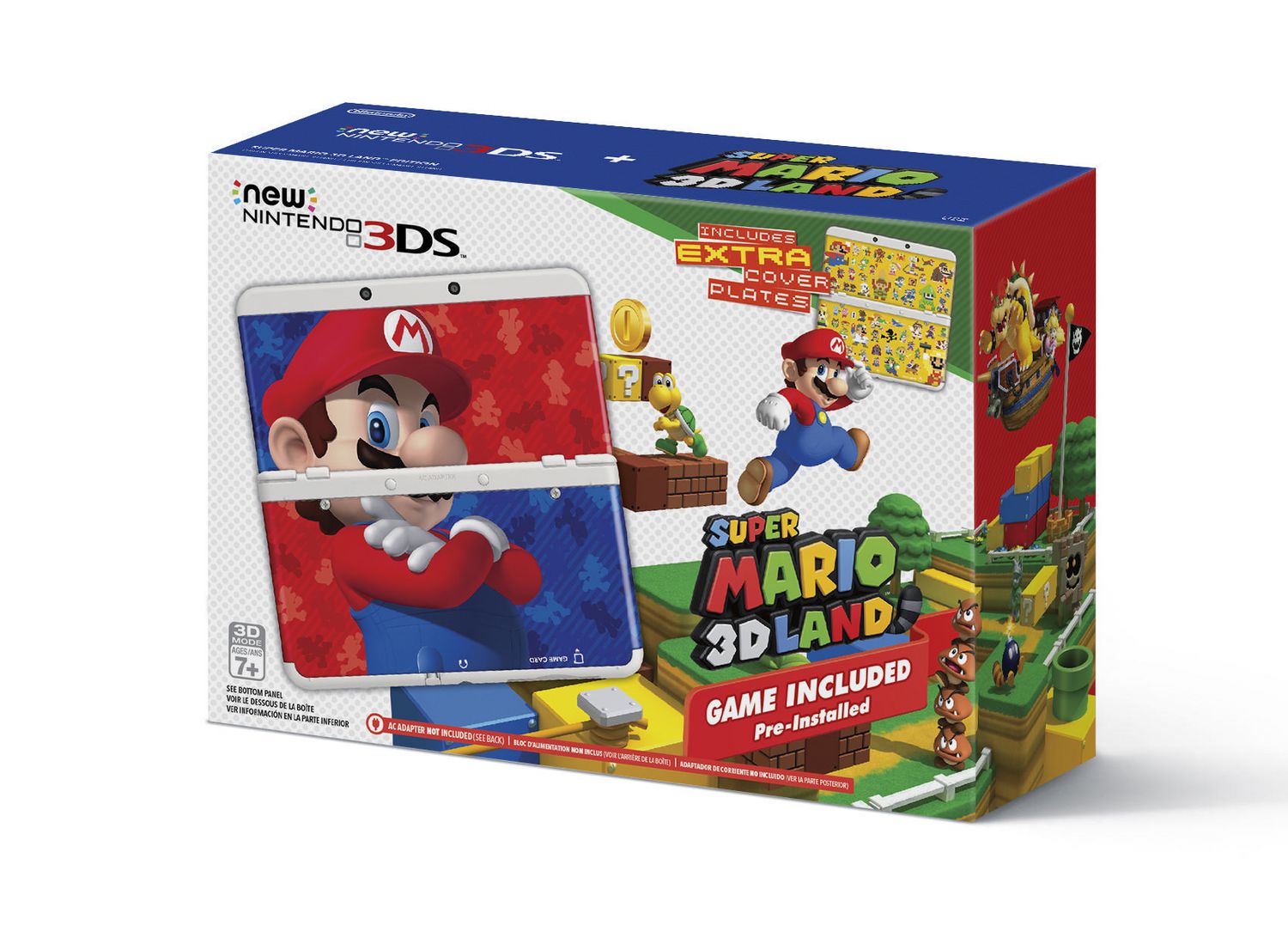 New Nintendo 3ds System With Super Mario 3d Land Edition And Faceplates - 