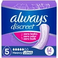 thumbnail image 1 of Always Discreet Adult Incontinence Pads for Women, Heavy Absorbency, Long Length, Postpartum Pads, 1 of 9