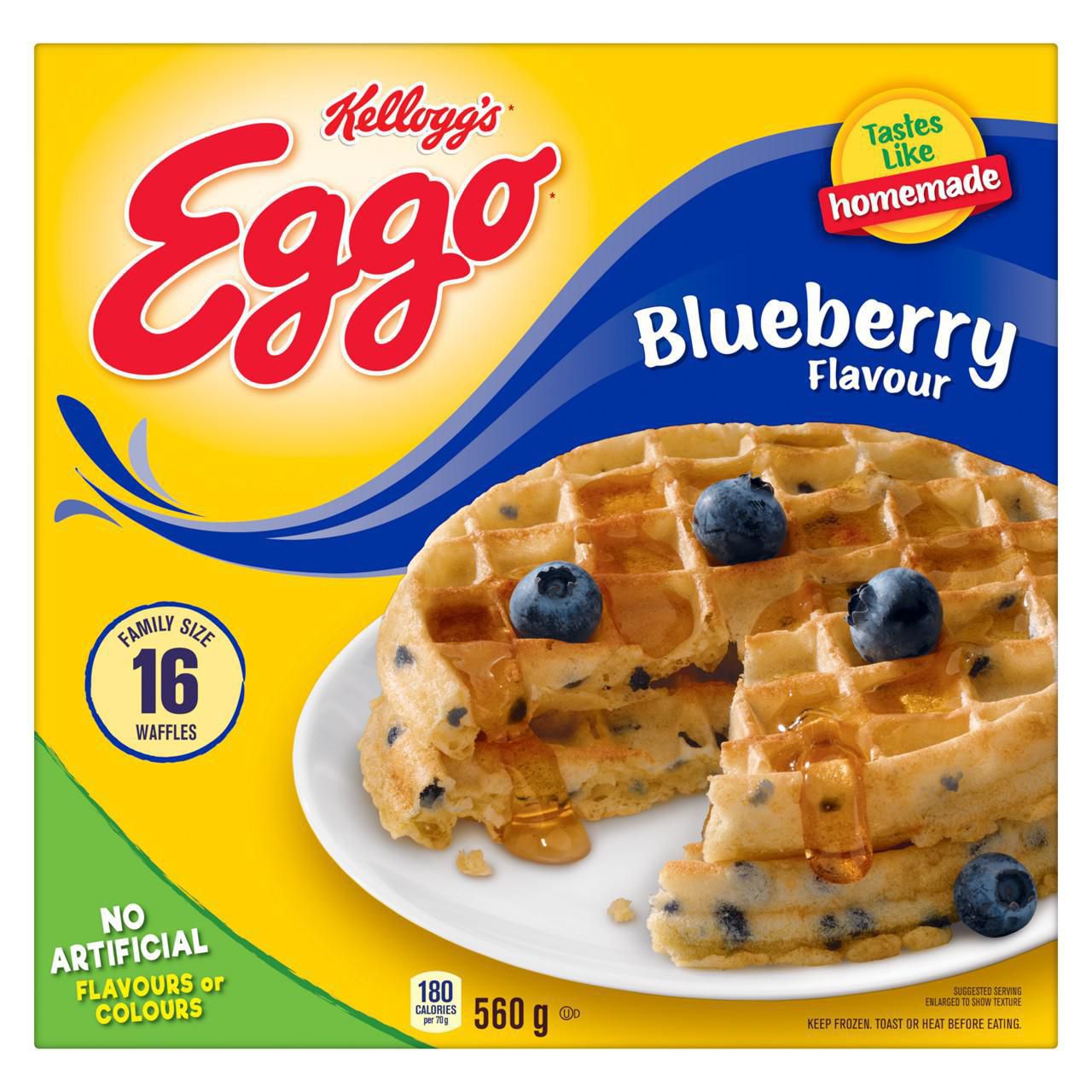 Eggo Blueberry Flavour Waffles 560g 16 Waffles Walmart Canada