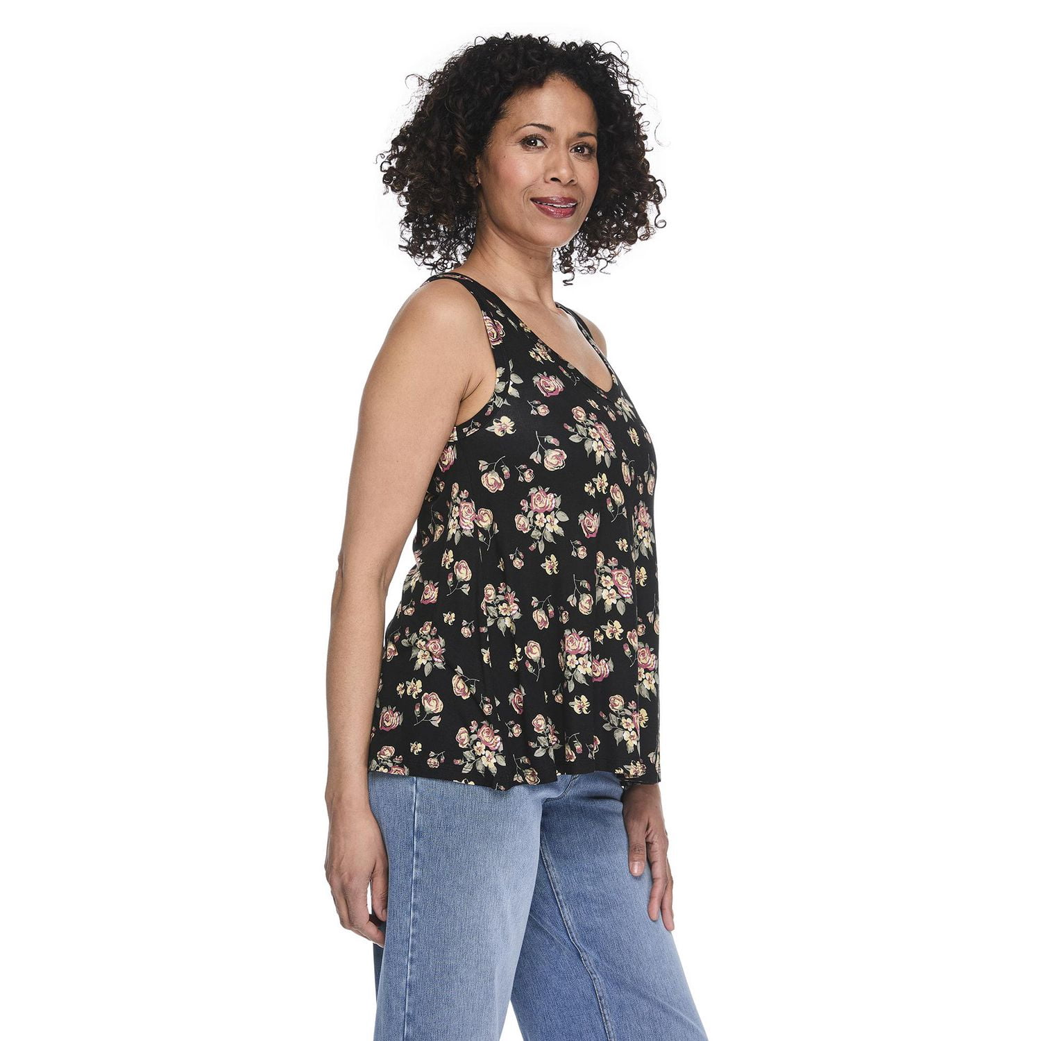 Iyla Women's Printed Drapey V-Neck Tank Top