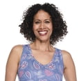thumbnail image 4 of Iyla Women's Printed Drapey V-Neck Tank Top, 4 of 6