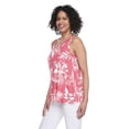 thumbnail image 2 of Iyla Women's Printed Drapey V-Neck Tank Top, 2 of 6