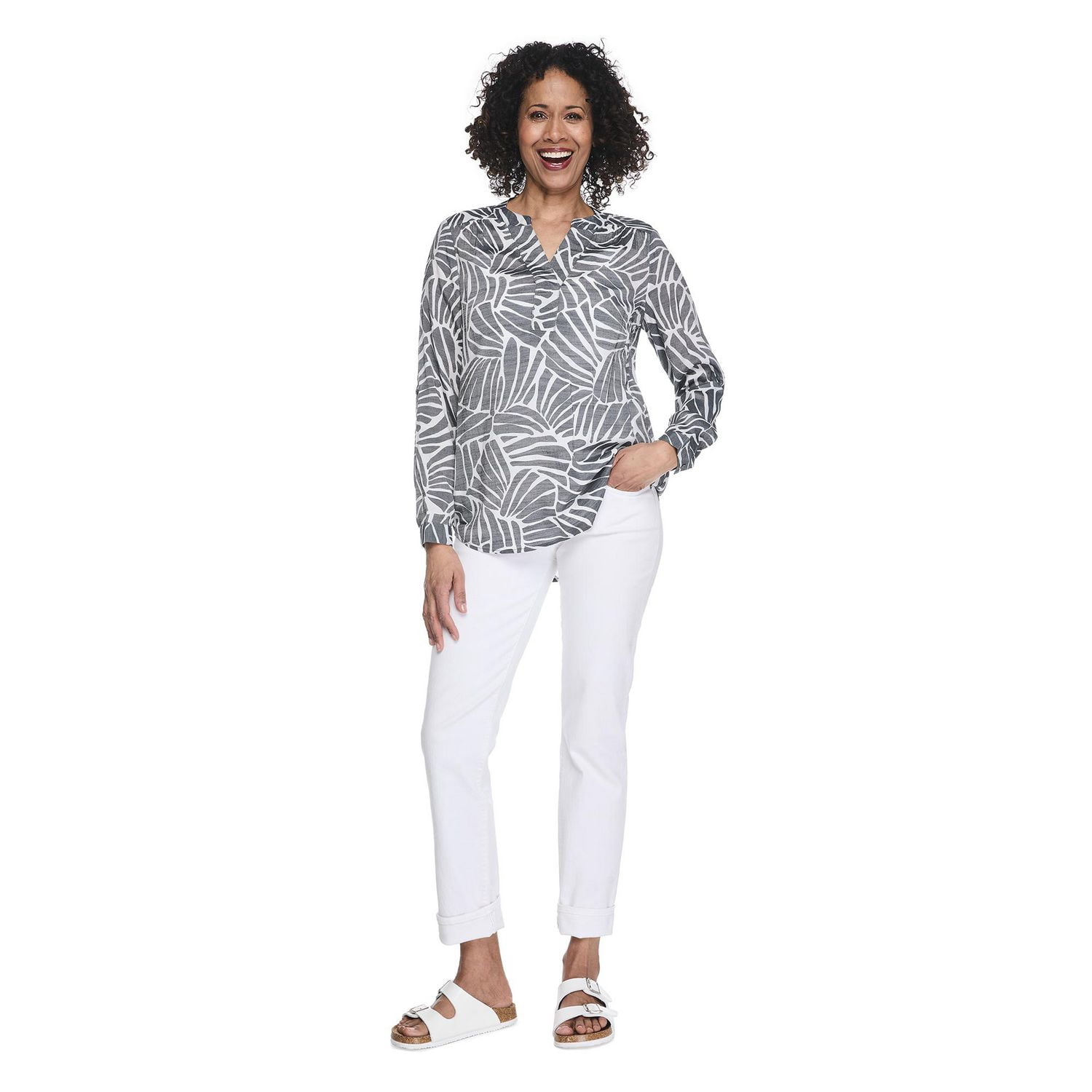 Iyla Women's Long-Sleeve Printed Top