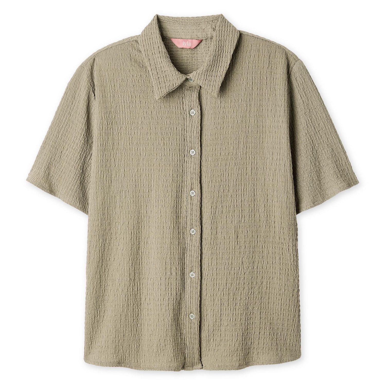 Iyla Women's Crinkled Camp Shirt