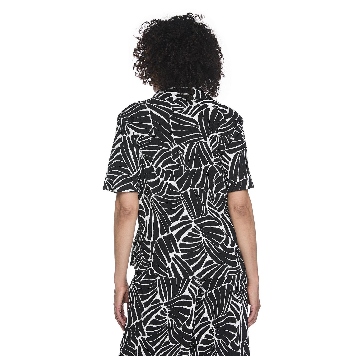 Chemisier de camp en tissu chiffonné Iyla pour femmes