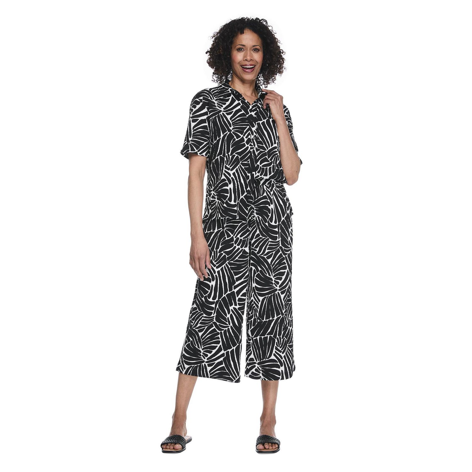 Chemisier de camp en tissu chiffonné Iyla pour femmes