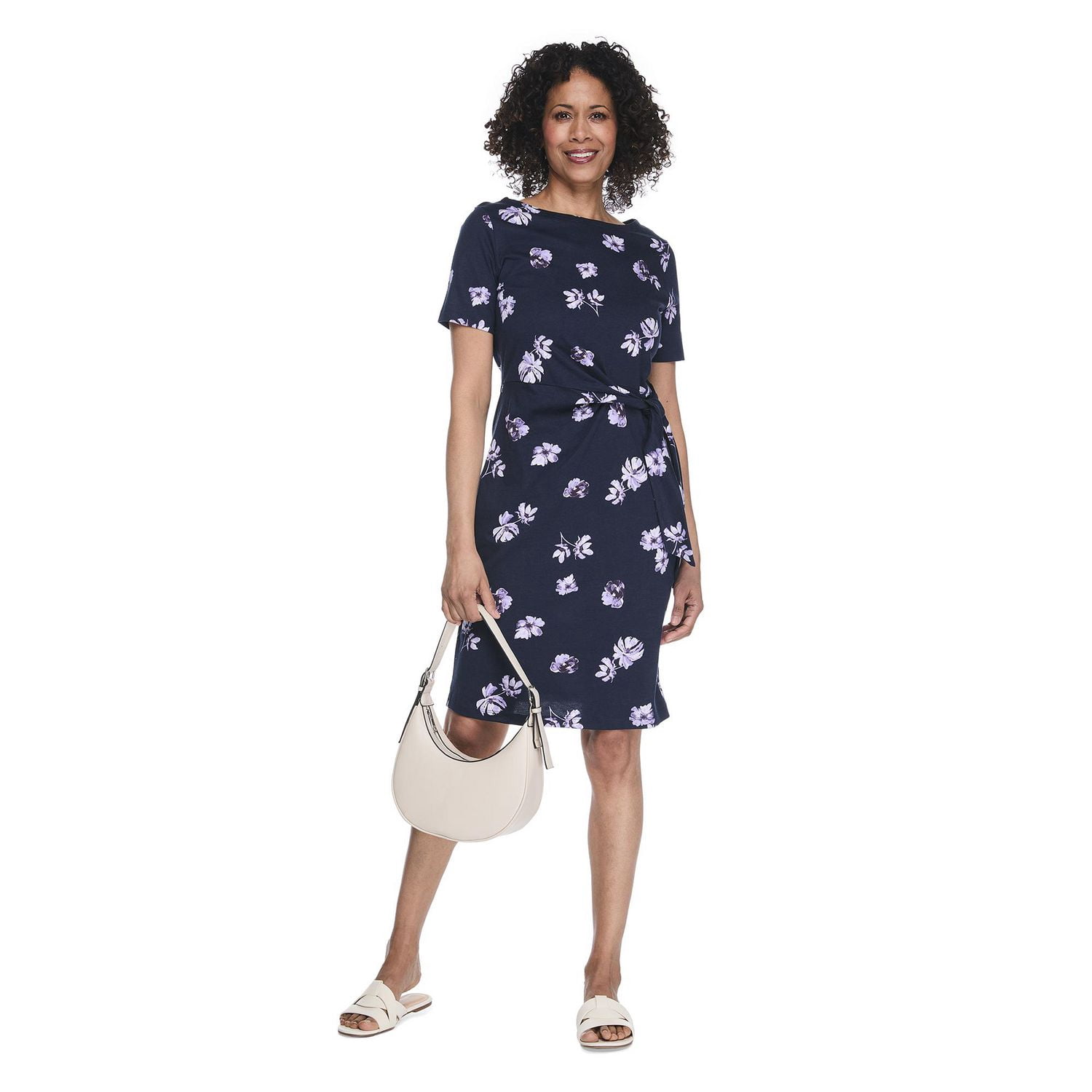Robe imprimée nouée sur le côté Iyla pour femmes