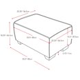 thumbnail image 4 of CorLiving Lida Blue Fabric Ottoman, 4 of 5