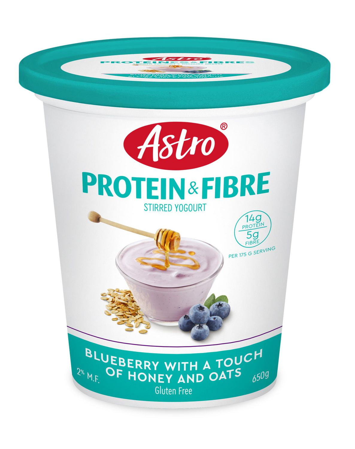 Astro Protein & Fibre Yogourt Blueberry 650g Walmart Canada