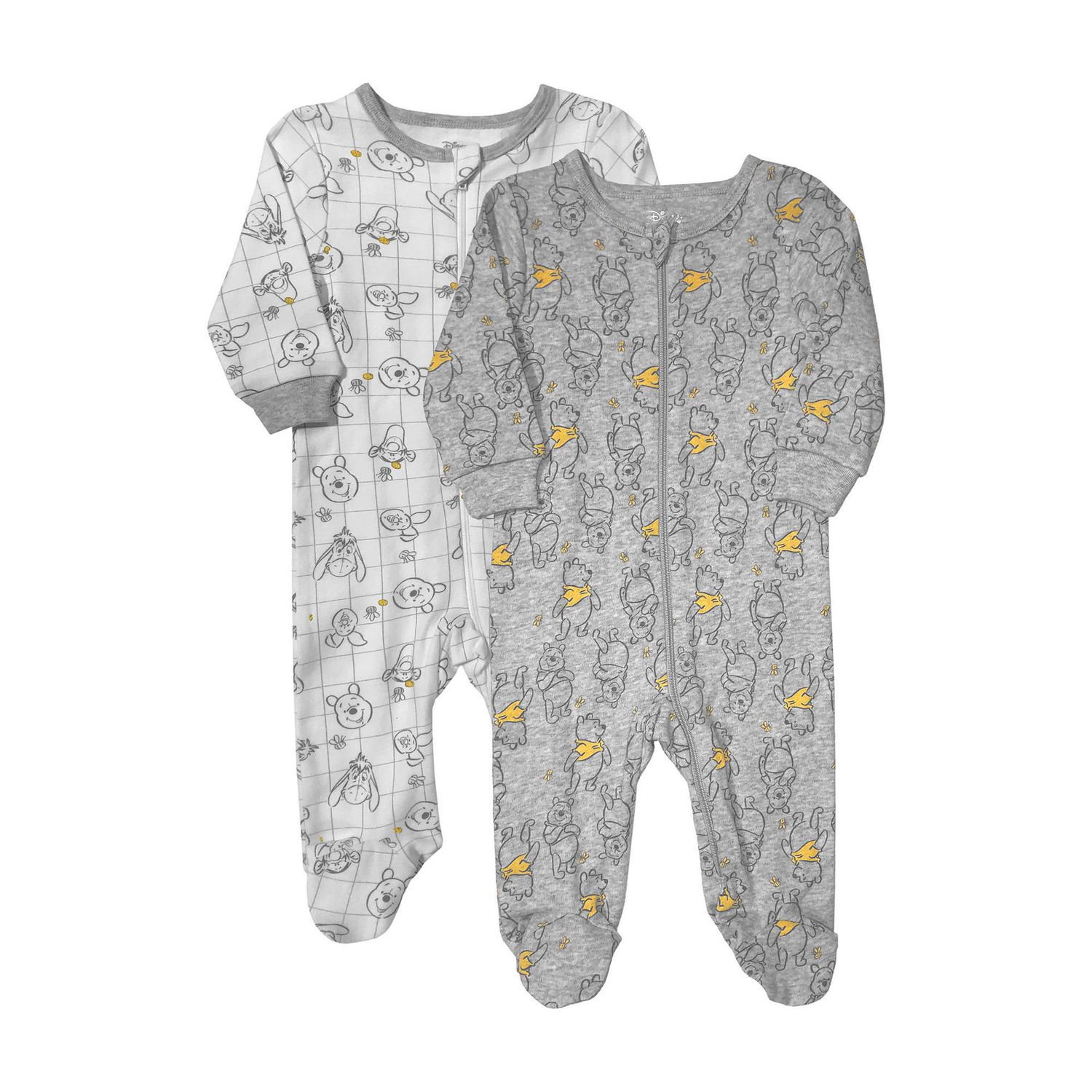 Disney Baby Unisex Organic Cotton Pooh Sleeper 2-Pack 