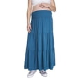 thumbnail image 2 of Paisley Sky Maternity Tiered Midi Skirt, 2 of 6