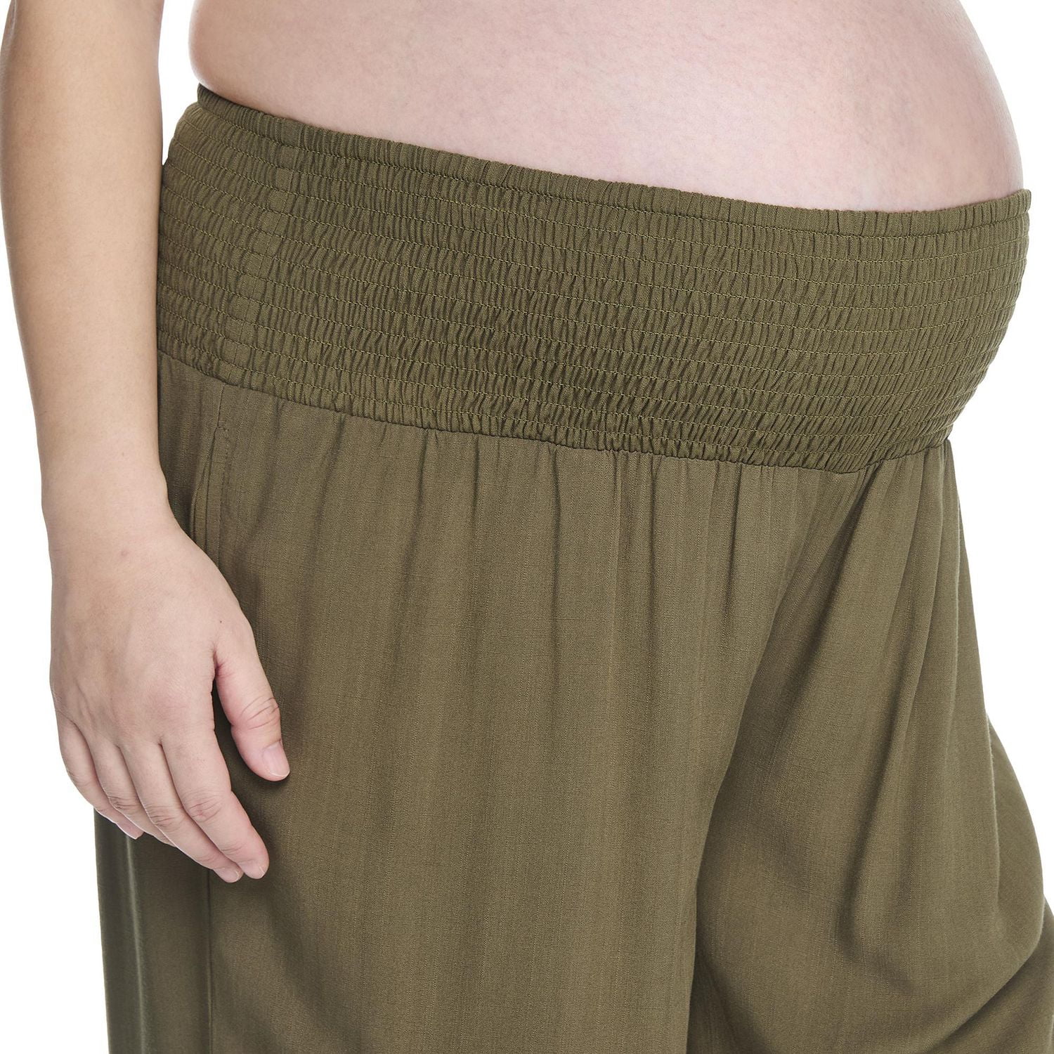 Paisley Sky Maternity Smocked Waist Wide Leg Pant