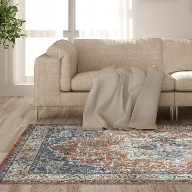 Cranfield Red and Navy Blue Woven Area Rug Walmart.ca