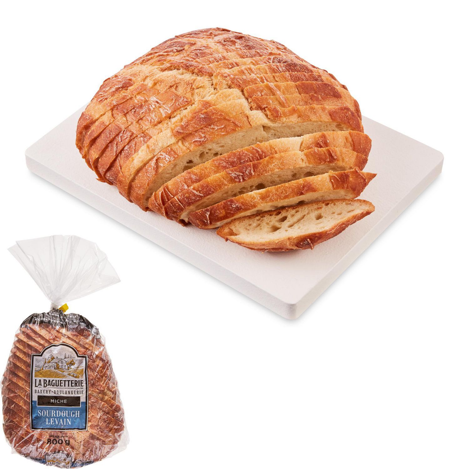 Miche de pain au levain tranchée La Baguetterie