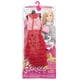Robe de soirée à volant rouge dégradé Tenue au style complet de Barbie – image 2 sur 2