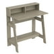 Bureau d'ordinateur 31,5po Taupe Foncé avec 2 Étagères pour Bureau et Petits Espaces. Idéal pour écrire, étudier, travailler à domicile. – image 3 sur 4