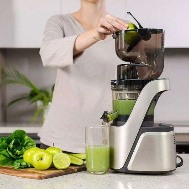 Elite Gourmet EJX600 Compact Small Space-Saving Masticating Slow Juicer,  Cold Press Juice Extractor, Nutrient and Vitamin Dense, BPA-Free Tritan,  Easy