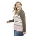 thumbnail image 2 of George Plus Women's Long Sleeve Stripe Top, 2 of 6